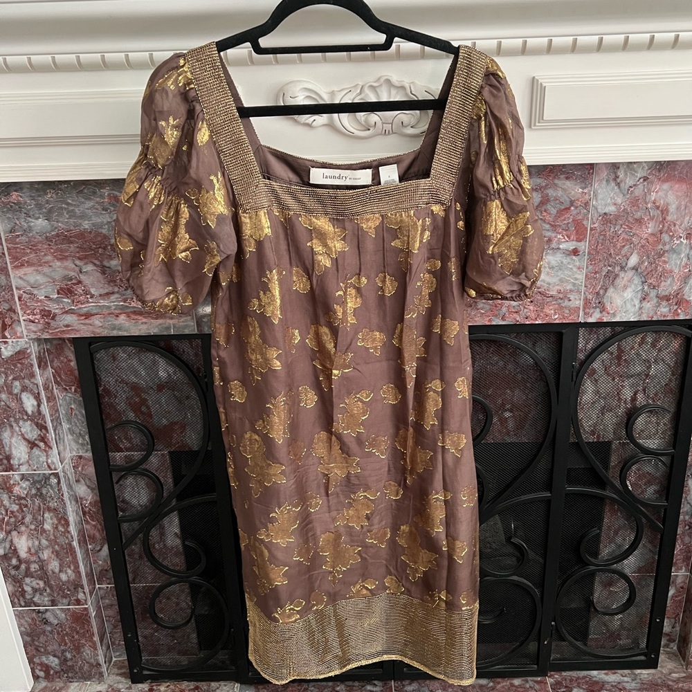 Beautiful brown and gold dress never worn